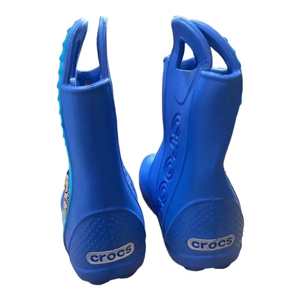 Crocs Cascao Rain Boots Kids C8 Blue Mauricio de Sousa Turma da Monica Rare